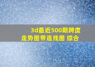 3d最近500期跨度走势图带连线图 综合